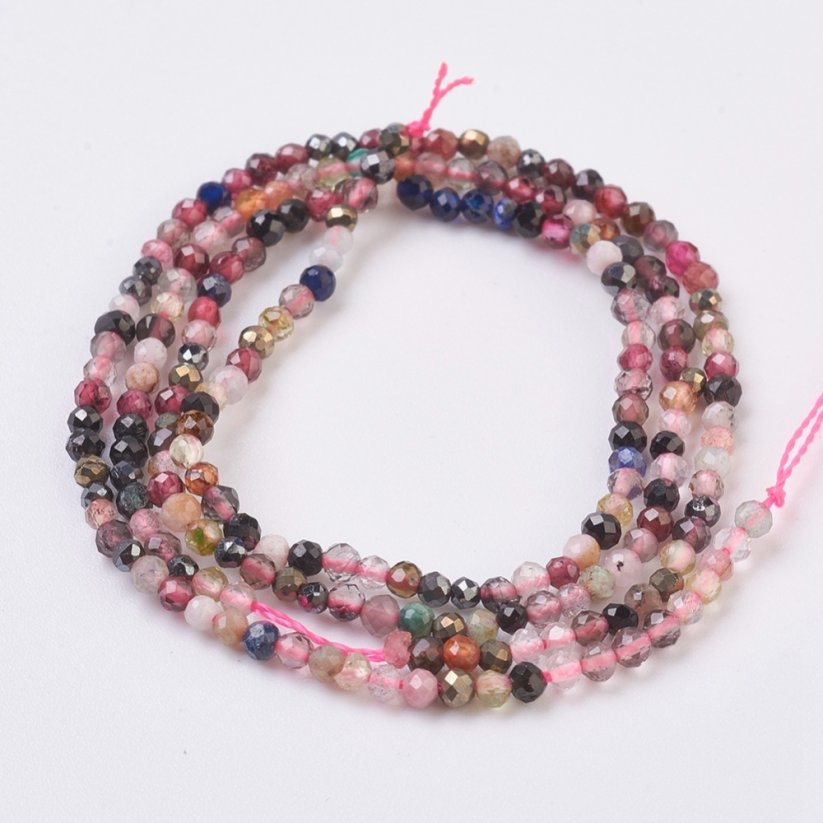 Naturquarz - Perlen, mehrfarbig 2 mm