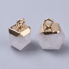 Přívěšek z přírodního křišťálu, 12x10x10mm