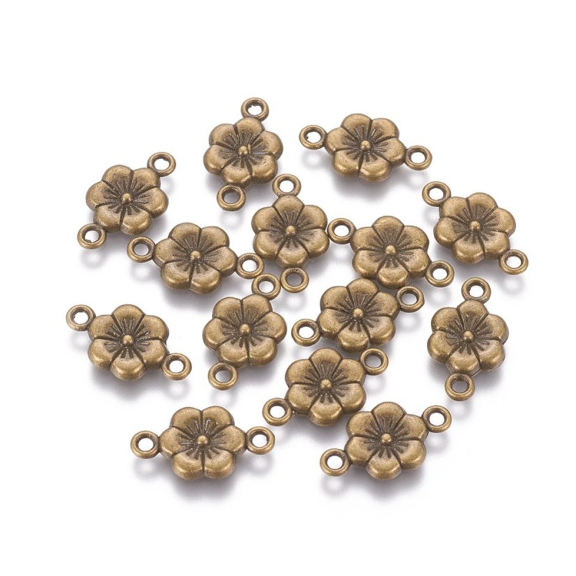 Közbülső "virág" bronz 18x10x2mm