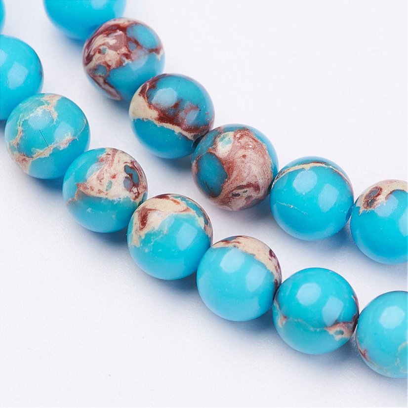 Přírodní regalit - korálky, tyrkysový, 8 mm
