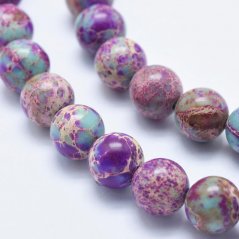 Természetes regalit - gyöngyök, kék-lila, 4 mm