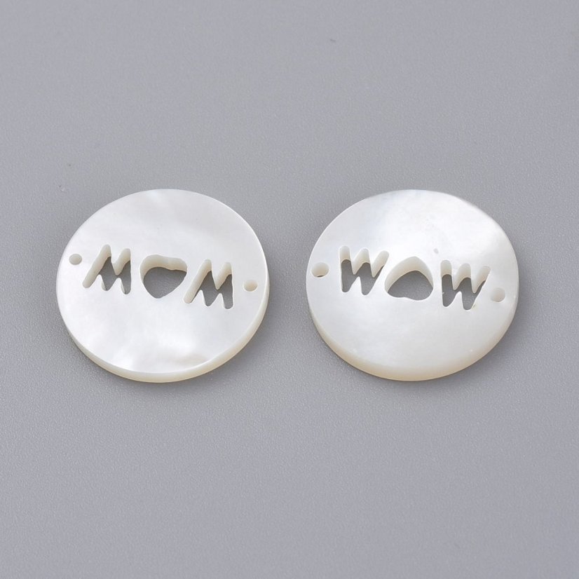 Mezidíl z přírodní perleti, Máma, 16x1,8mm