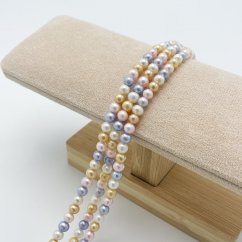 Prírodné riečné perly, guľaté, mix farieb, 4-5 mm