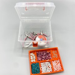Aufbewahrungsbox aus Plastik mit 6 Fächern und Stauraum, 245x214x158 mm
