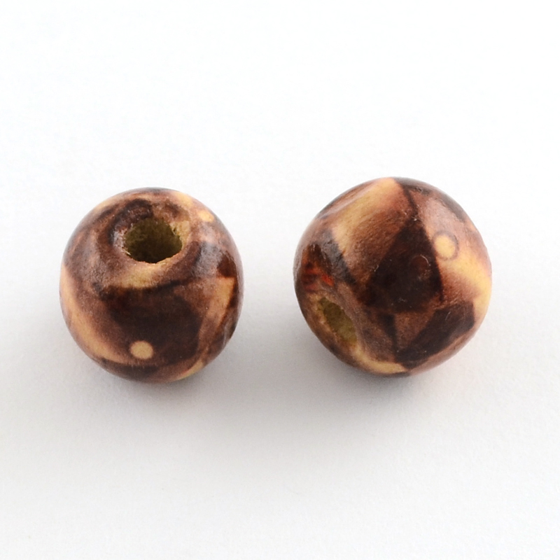 Korálky ze dřeva s potiskem, pruhy, 13 mm Korálky ze dřeva s potiskem, pruhy, 13 mm