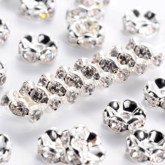 Štrasová rondelka s kamienkami - priehľadná 8x3,8mm