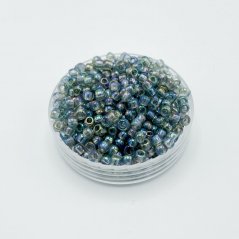 TOHO Round, 8/0, 176, Transparent-Rainbow Black Diamond, Rocailles Perlen