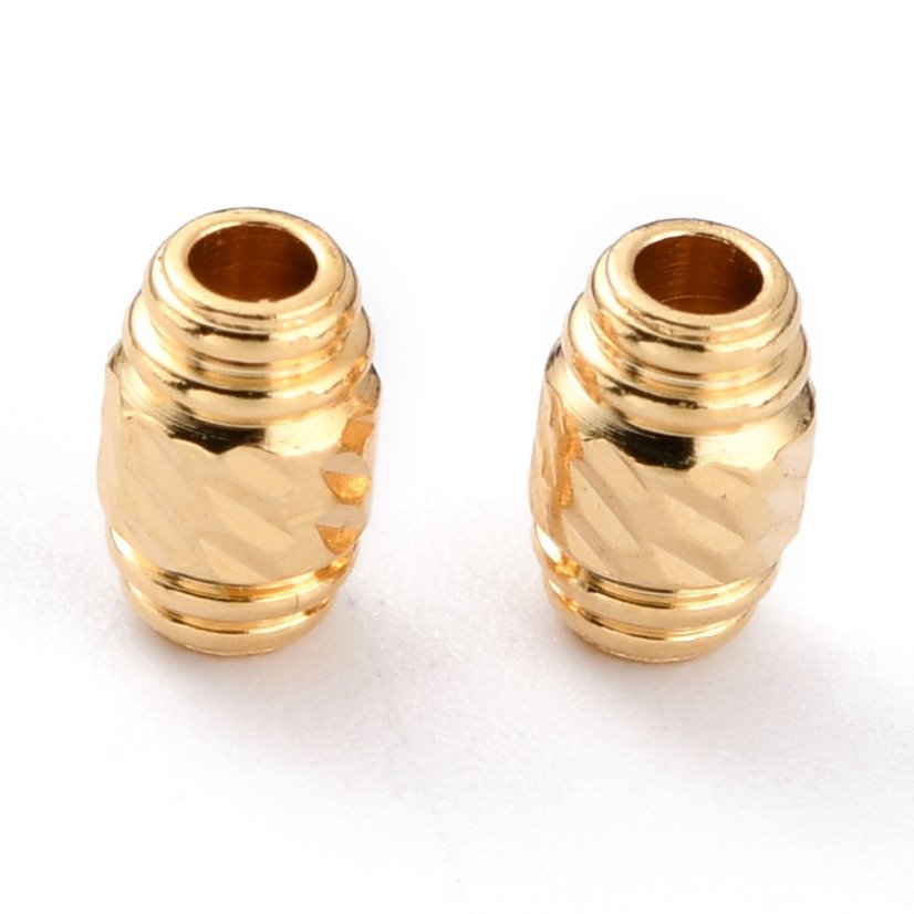 Sárgaréz távtartó, méhkas, arany, 5,5x3,5 mm