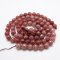 Natürlicher Erdbeerquarz - Perlen, geschliffen, 8 mm