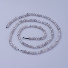 Přírodní labradorit - korálky, broušené, 3 mm