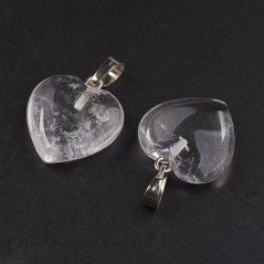 Přívěšek "Srdce", křiš'tál, 22~23x20~20.5x6~7.5mm