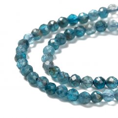 Natürlicher Apatit - Perlen, blau, 2 mm