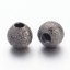 Texturált sárgaréz gyöngy - gunmetal, 4 mm