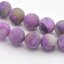 Prírodný zmatnený kremeň - imitácia čaroitu - korálky, matné, fialové, 4 mm