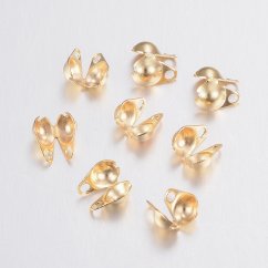 Calota 304 acélból, arany, 6x4x3 mm