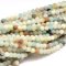 Mattierter Naturquarz - Imitation von Amazonit - Perlen, mehrfarbig, 6 mm