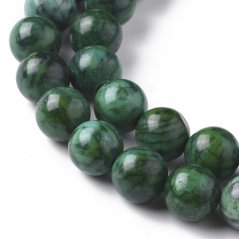 Természetes zöld jáspis - gyöngyök, zöld, 8 mm
