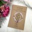 Geschenkkarte für Mama - Armband aus Rosenquarz, Opalit und Quarz mit Kugel