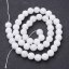 1 Faden Natürlicher Nephrit - Perlen, weiß, 8 mm