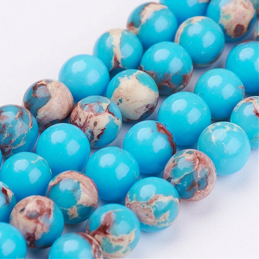 Natürlicher Regalit - Perlen, türkis, 8 mm