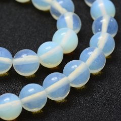 Szintetikus opalit - gyöngyök, színtelen, 8 mm
