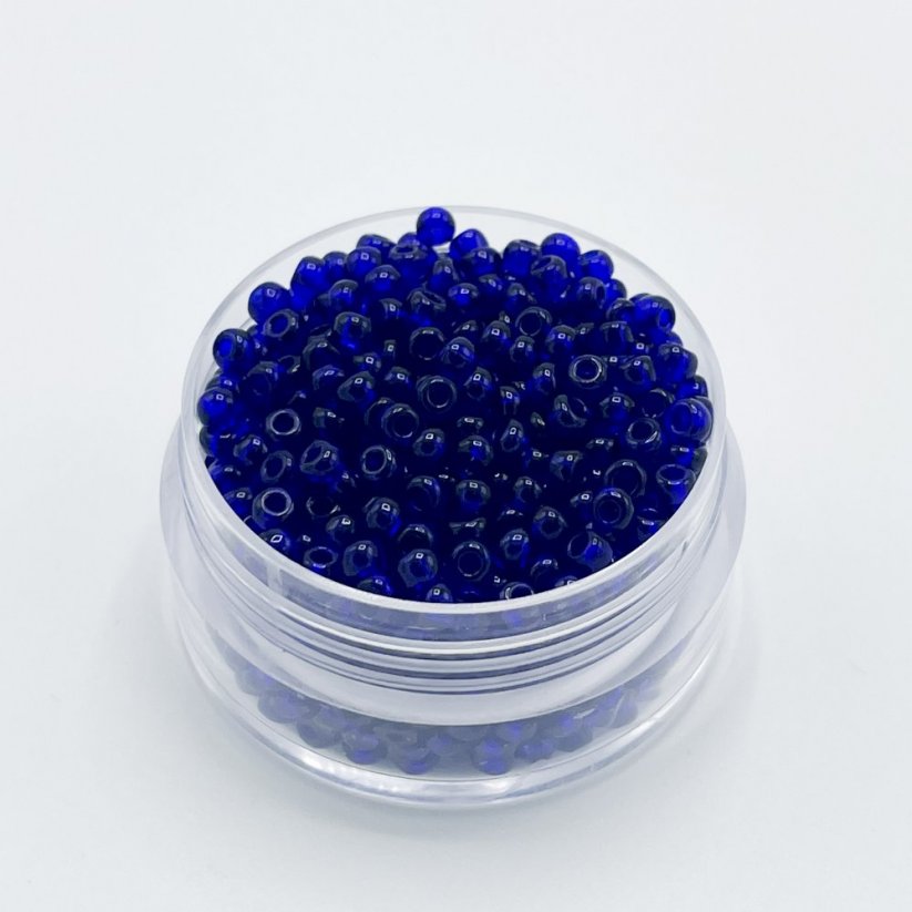 PRECIOSA Rocailles 8/0 Nr. 30100, transparent blau - 50 g