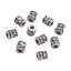 Kovový oddělovač stříbrný 6x6 mm, průvlak 2 mm