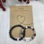 Geschenkkarte für Paare - Armbänder aus Lava, Howlith, Rosenquarz und Labradorit