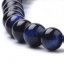Természetes tigrisszem - gyöngyök, kék-fekete, 8 mm