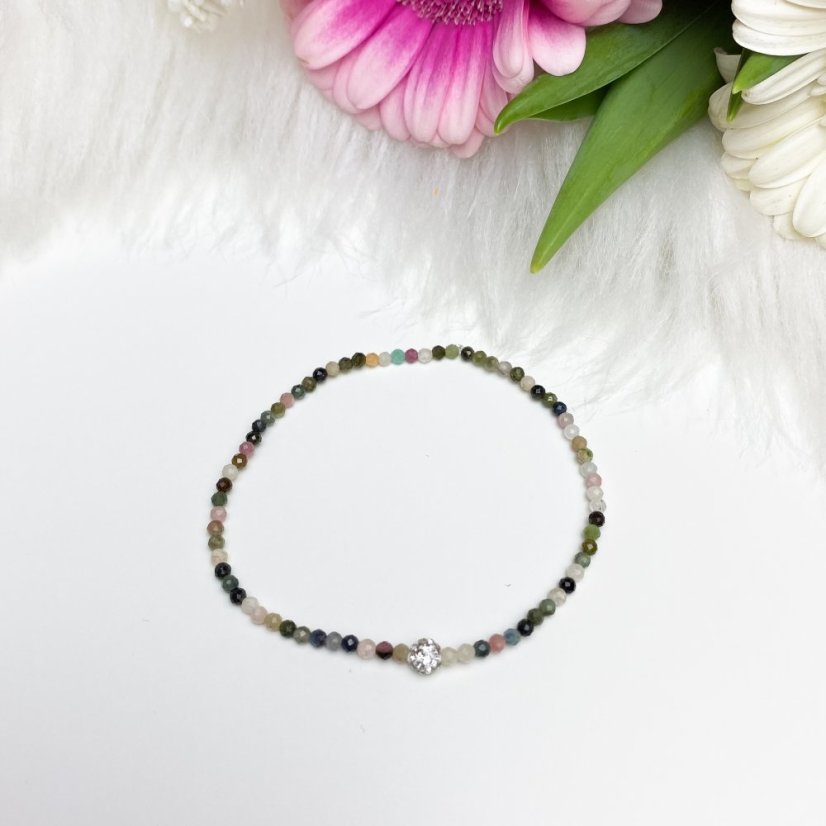 Dámský minimalistický náramek z turmalínu