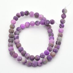 Mattierter Naturquarz - Imitation von Charoit - Perlen, matt, lila, 4 mm