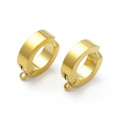 Ohrring-Verschluss aus 304 Stahl, golden, 16x13x2mm