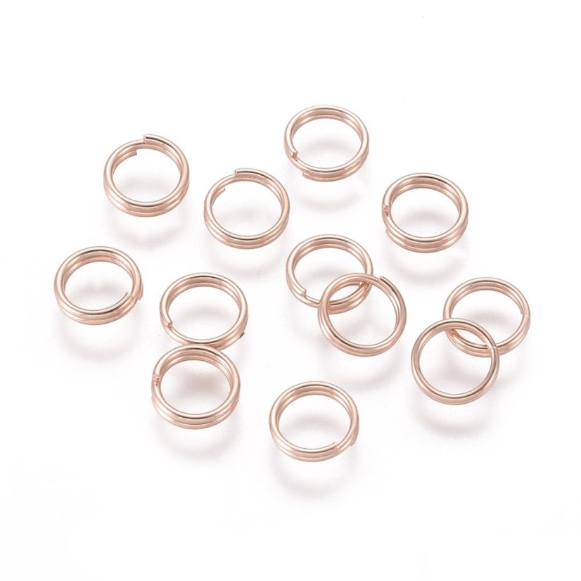 Összekötő gyűrű 304 acélból 5x1 mm, belső átmérő 4 mm - rózsaszín
