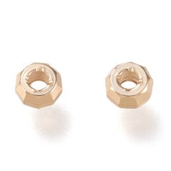 Mosadzný oddeľovač, donutok brúsený, zlatý, 3,5x2 mm