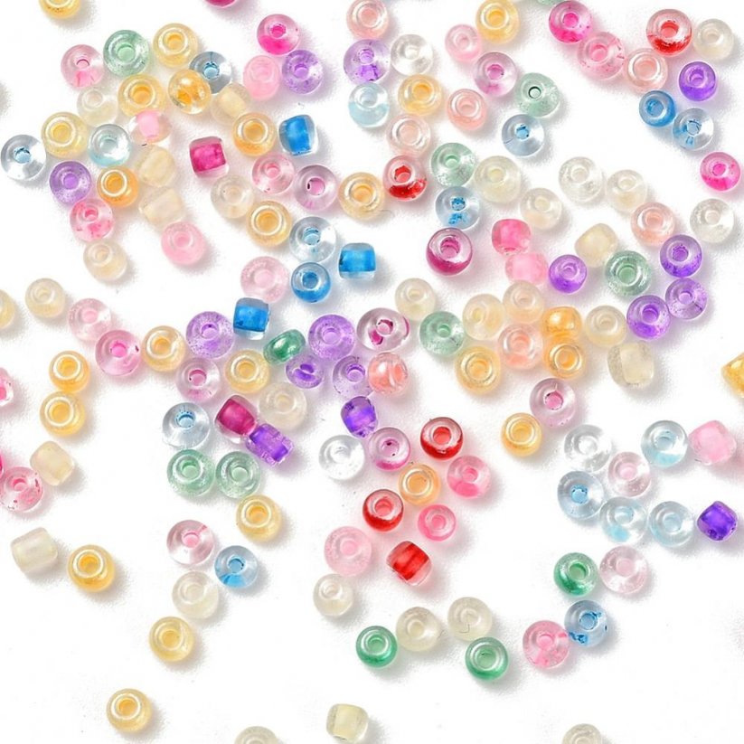 DIY Rocailles Perlenset mit Elastomer und Pinzette, 15 Farben