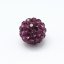 Shamballa kulička 8x8 mm, průvlek 1 mm tmavě fialová