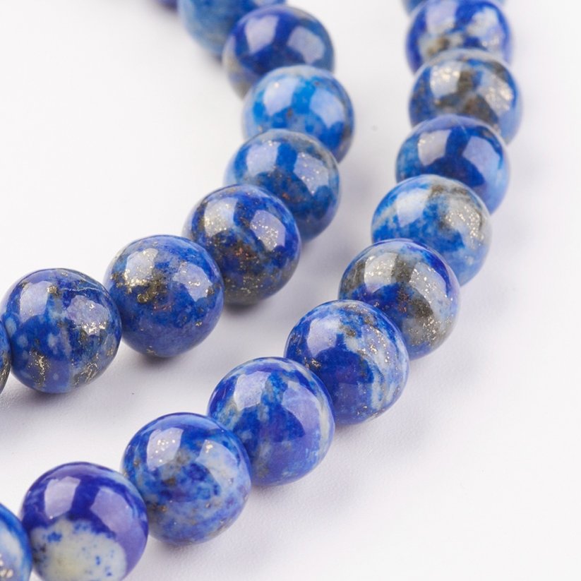 Natürlicher Lapis Lazuli - Perlen, blau, 8 mm
