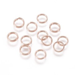 Összekötő gyűrű 304 acélból 5x1 mm, belső átmérő 4 mm - rózsaszín