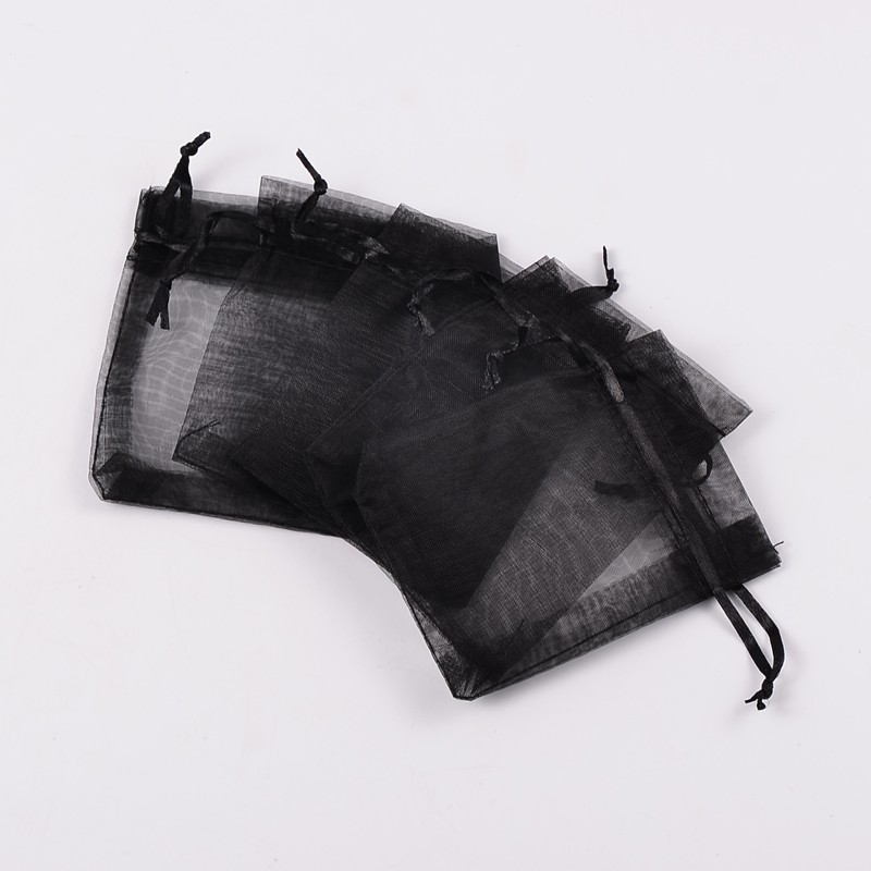 Organzasäckchen - 10x8 cm, schwarz