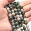 Natürlicher Baumachat - Perlen, grün-weiß, 8 mm