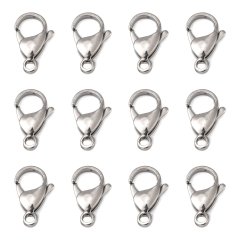 Zapínanie z chirurgickej 316 ocele, 19x12x5 mm, strieborné
