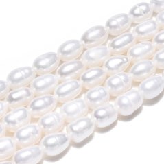 Přírodní říční perly, rýže, třída A, 5~6,5x3,5~4 mm