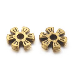 Kovový oddeľovač "kvetinka" zlatá 8x8x2mm