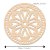 Dřevěné dno košíku, kulatá mandala s kytkou, 200x6 mm