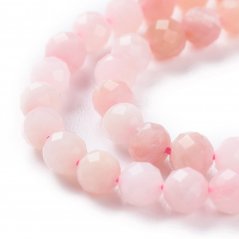 Prírodný ružový opál - korálky, brúsené, 4 mm