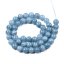 Přírodní křemen - imitace akvamarínu, korálky, modré, 8 mm