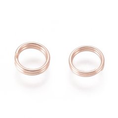 Spojovací krúžok z 304 ocele 5x1 mm vnútorný priemer 4 mm - ružový