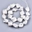 Pokovené přírodní perleťové zlomky z ulit, bílé, 13~22x10~16x8~11 mm