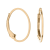 Fülbevaló kapocs, karikák, 12x17 mm, gold filled