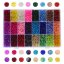 Skleněné sprejované korálky praskané - 24 barev, set 4 mm